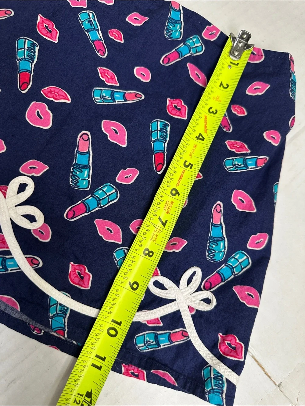 Lilly Pulitzer Gimme Kiss‎ Skirt Navy Pink Pull On Skort Youth Girls Large 10/12
